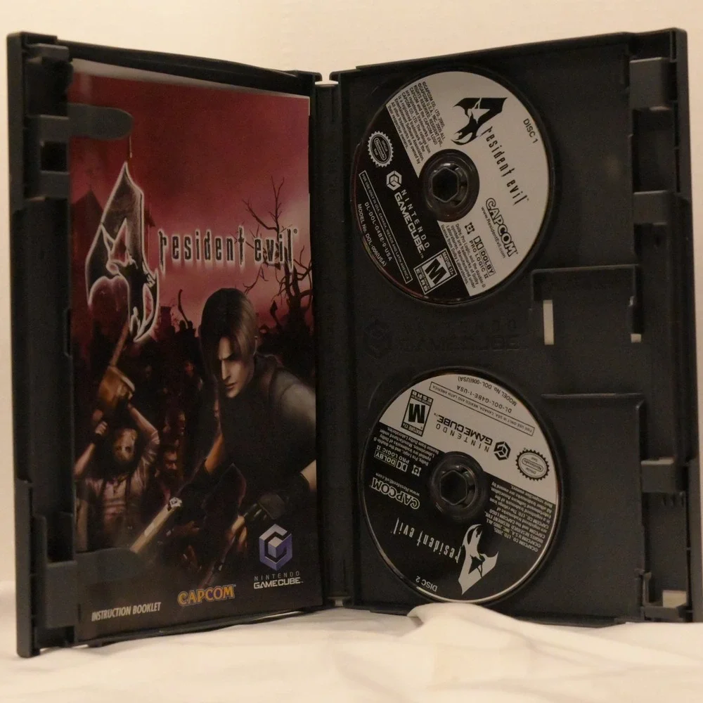 Resident Evil 4 Nintendo GameCube Complete 2 Disc Manual Case